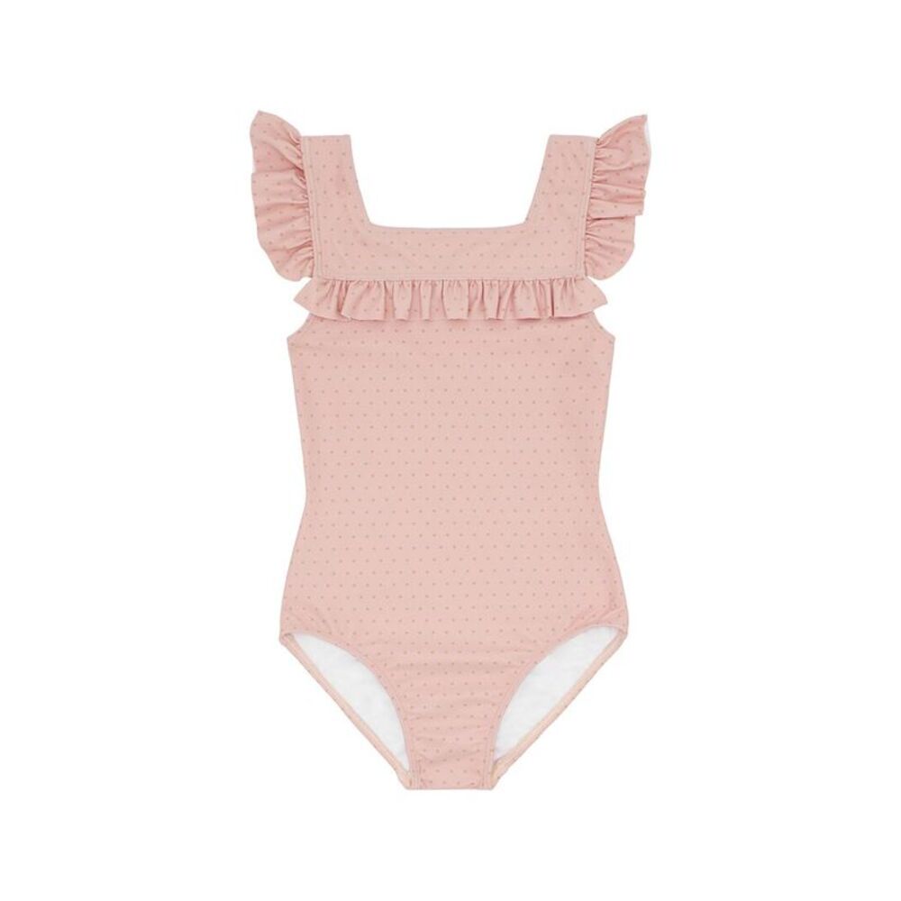 Minnow Girls  Square Neck One-Piece, Pink